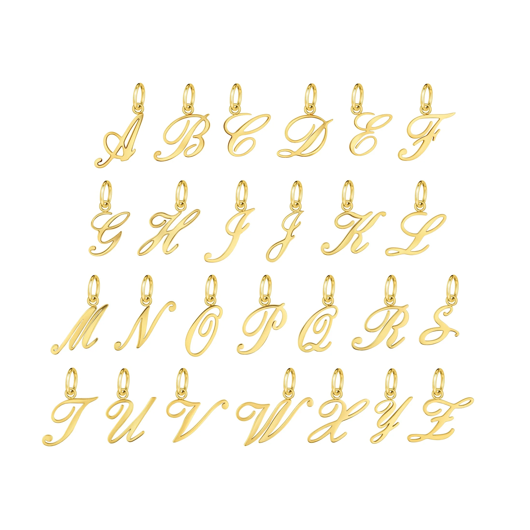 The Cursive Letter Charm - Gold - Image 31