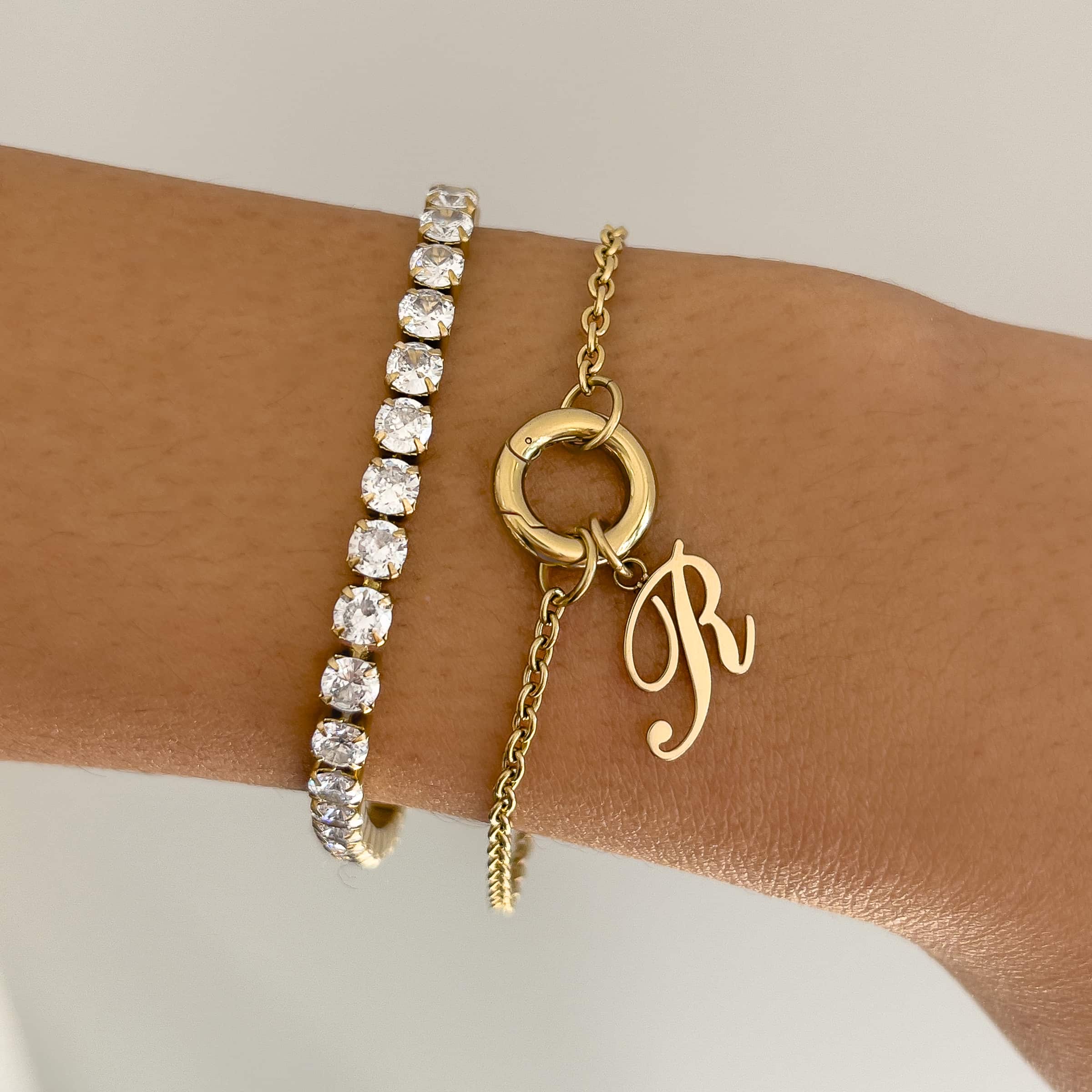 The Cursive Letter Charm - Gold - Image 4